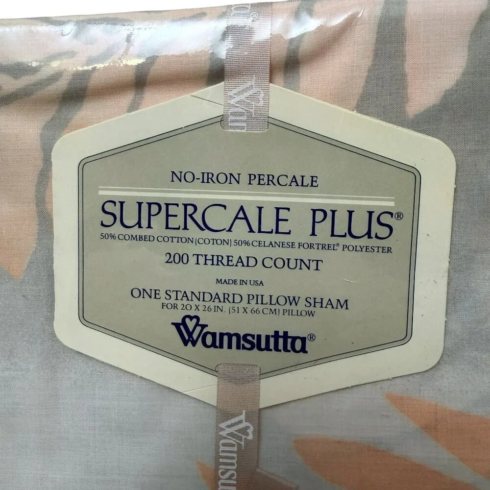 Wamsutta Pillow Sham Supercale Standard Pillowcase No Iron Cotton Blend NWT